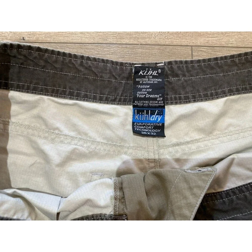 Kuhl Renegade Chino Original Mens 36X32 Brown Klassik Cargo Casual Pants